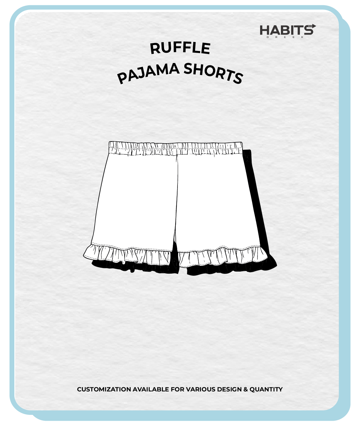 RUFFLE PAJAMA SHORTS