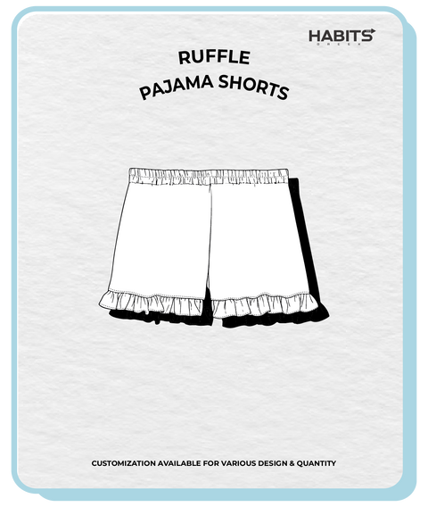RUFFLE PAJAMA SHORTS