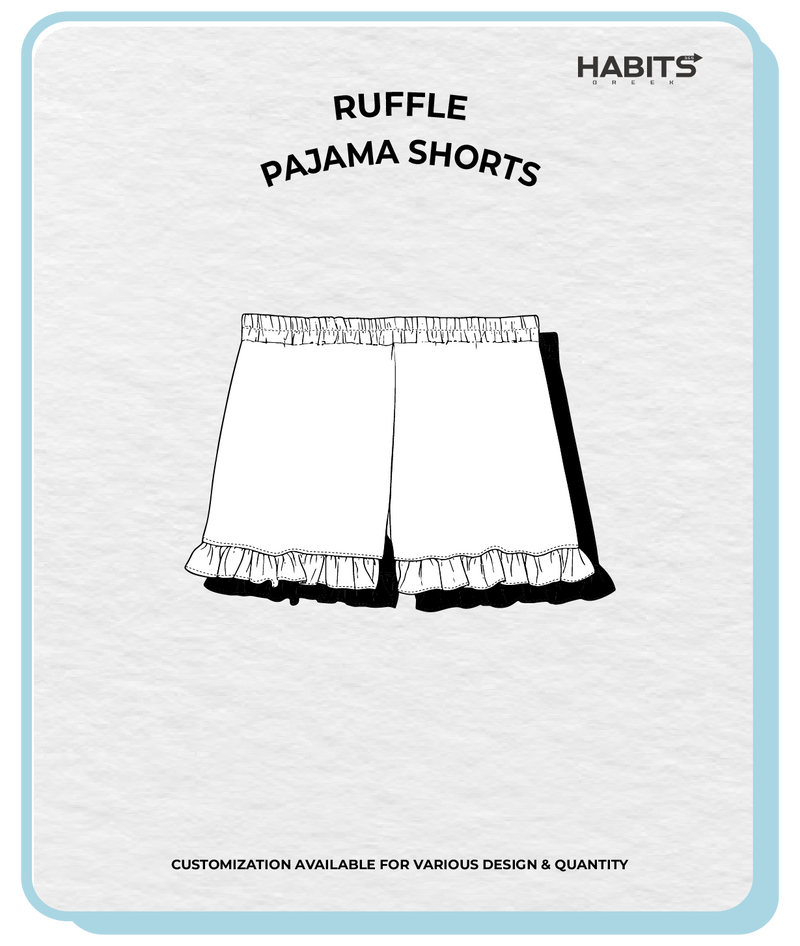 RUFFLE PAJAMA SHORTS