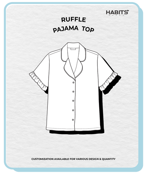 RUFFLE PAJAMA TOP