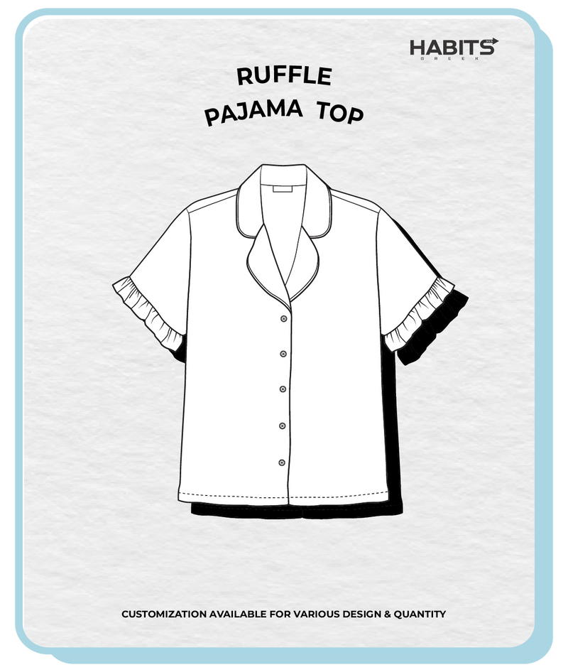 RUFFLE PAJAMA TOP