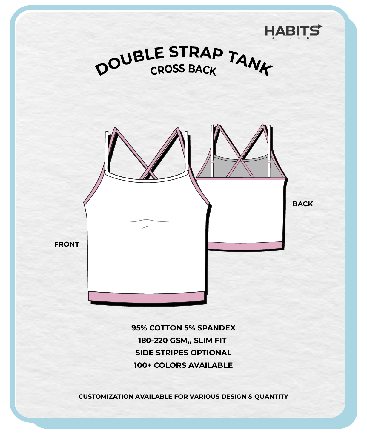 DOUBLE STRAP TANK CROSS BACK