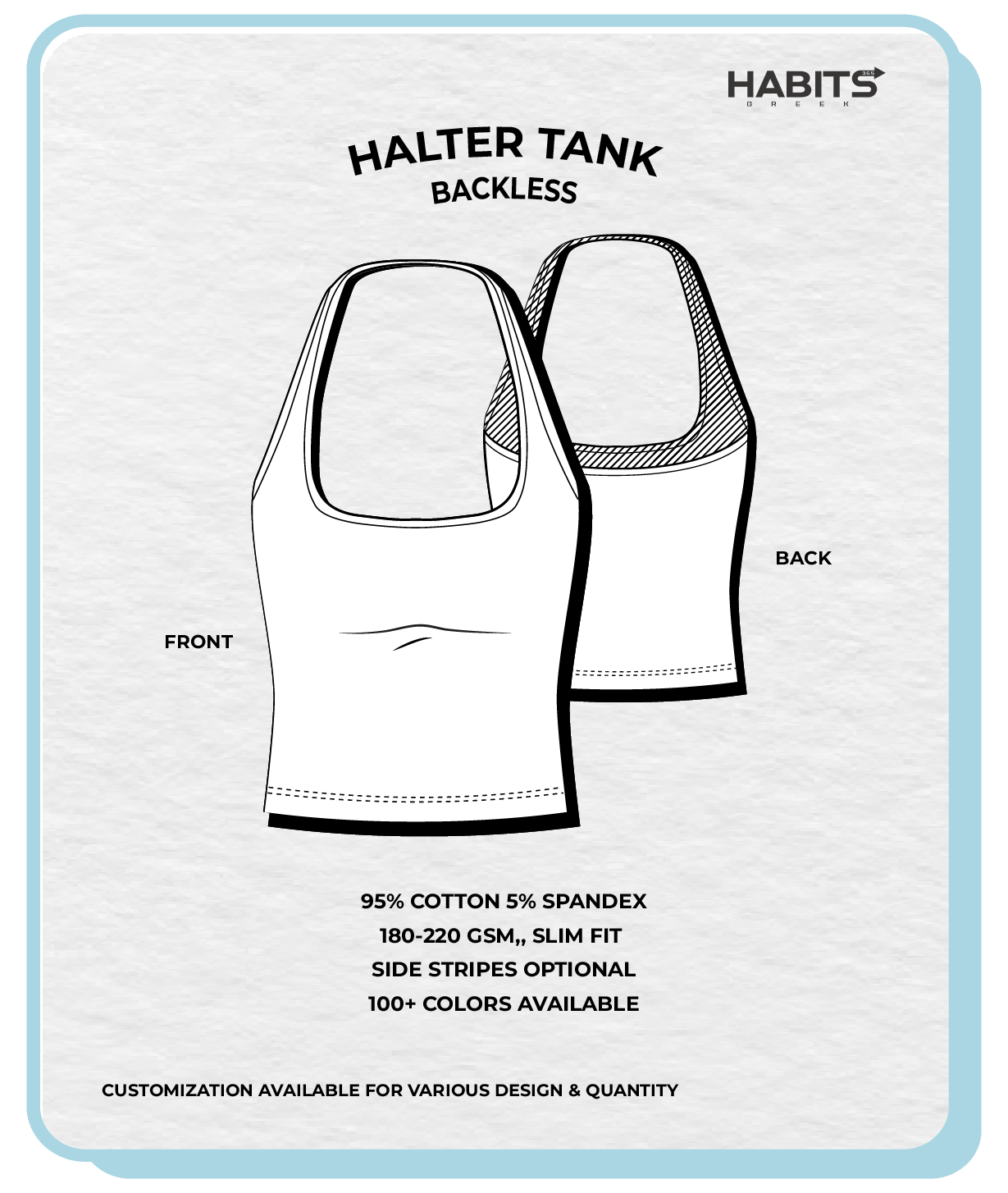 HALTER BACKLESS TANK