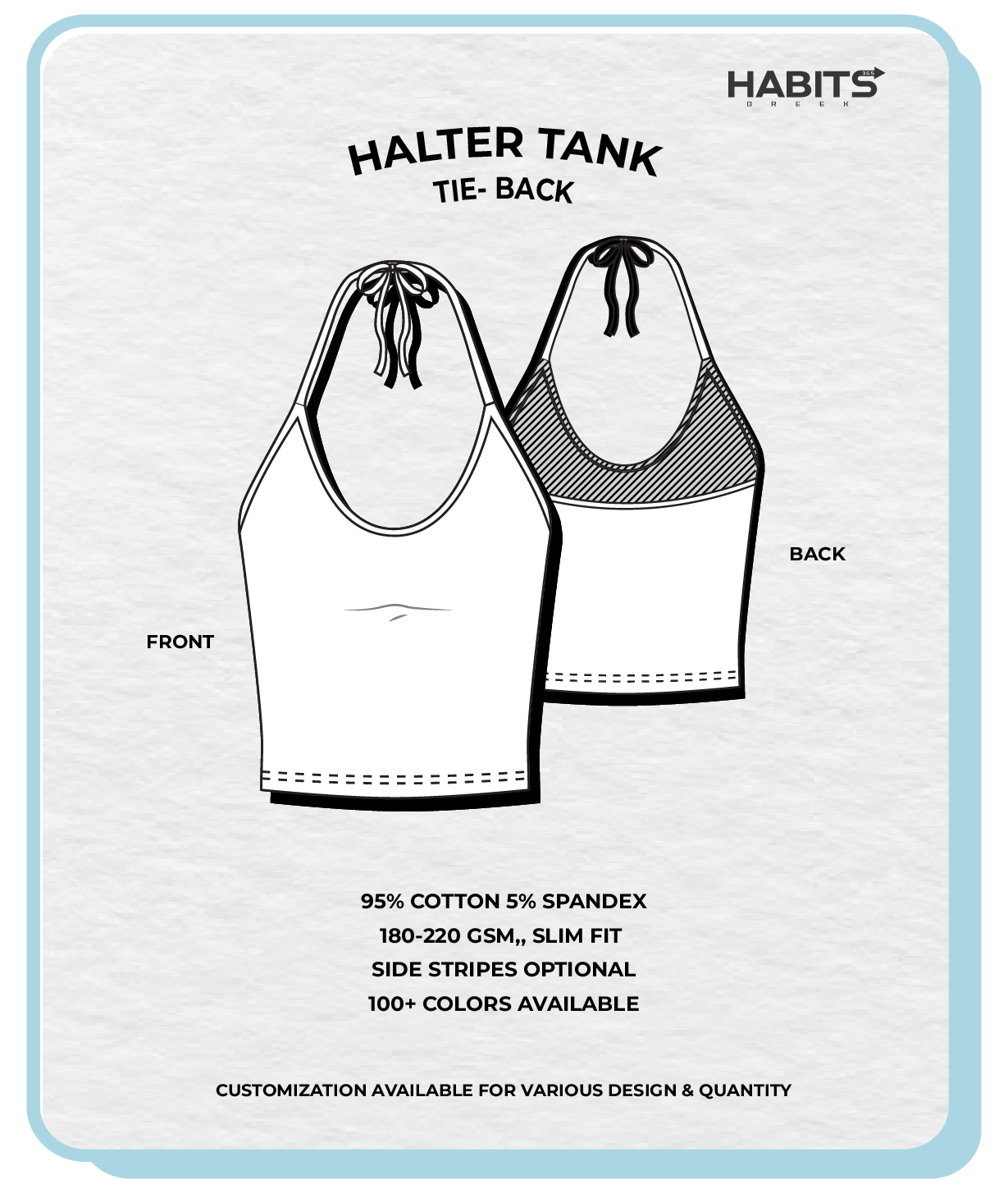 HALTER TIE-BACK TANK
