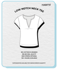 LOW NOTCH NECK TEE