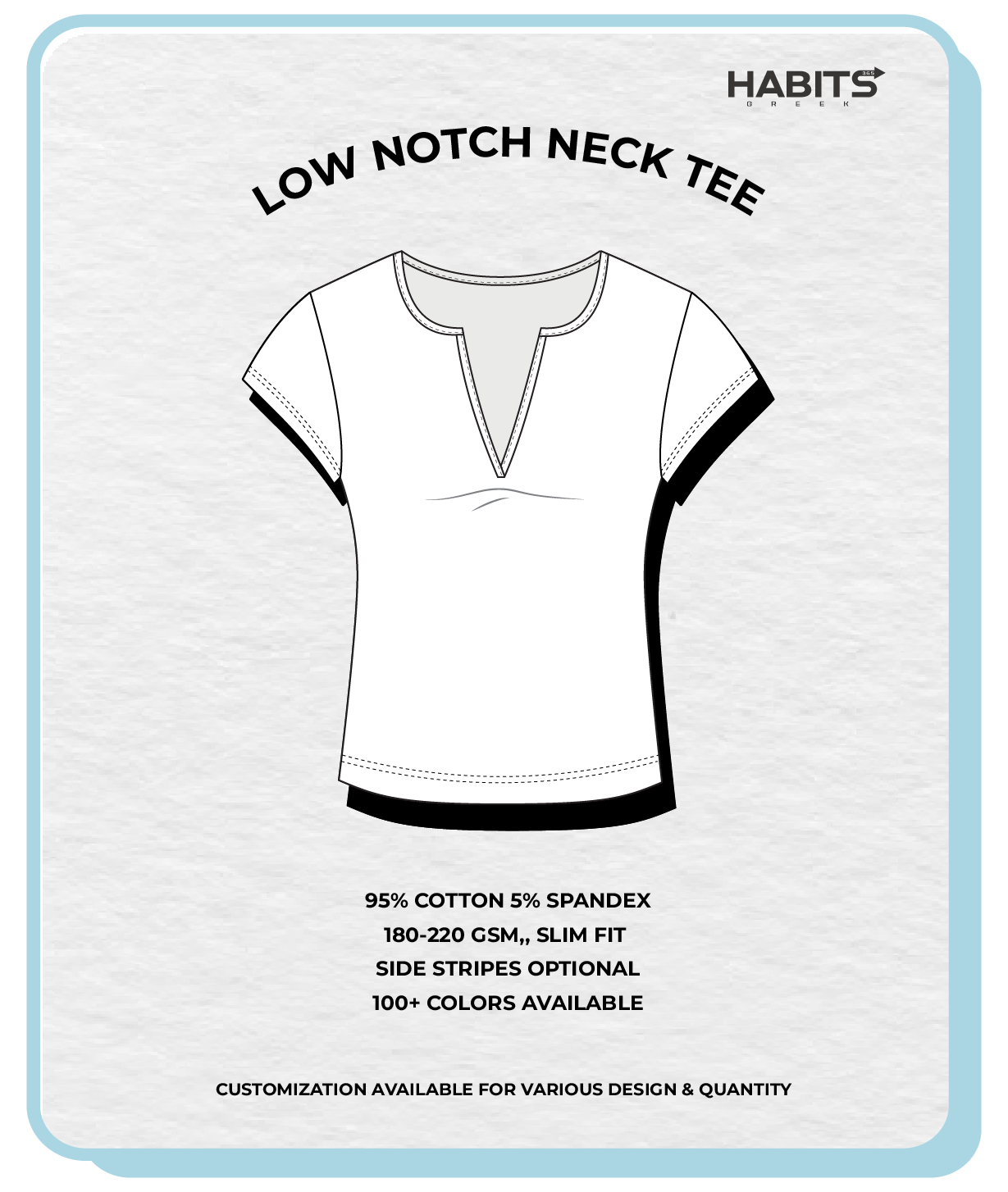 LOW NOTCH NECK TEE