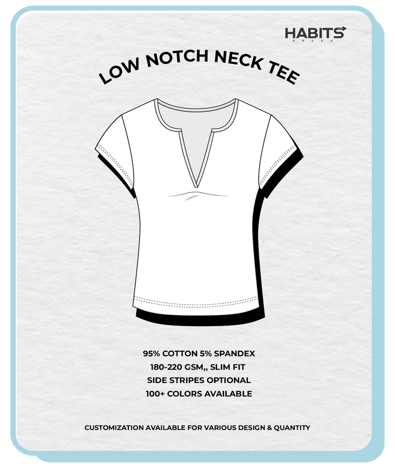 LOW NOTCH NECK TEE