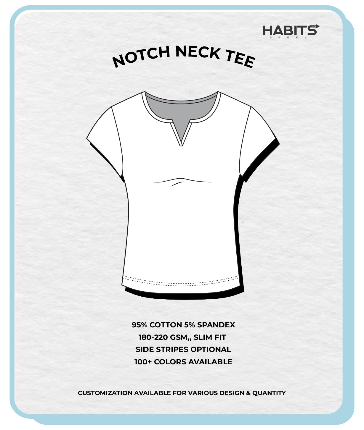NOTCH NECK TEE