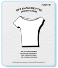 OFF SHOULDER TEE EXTENDED SLEEVED