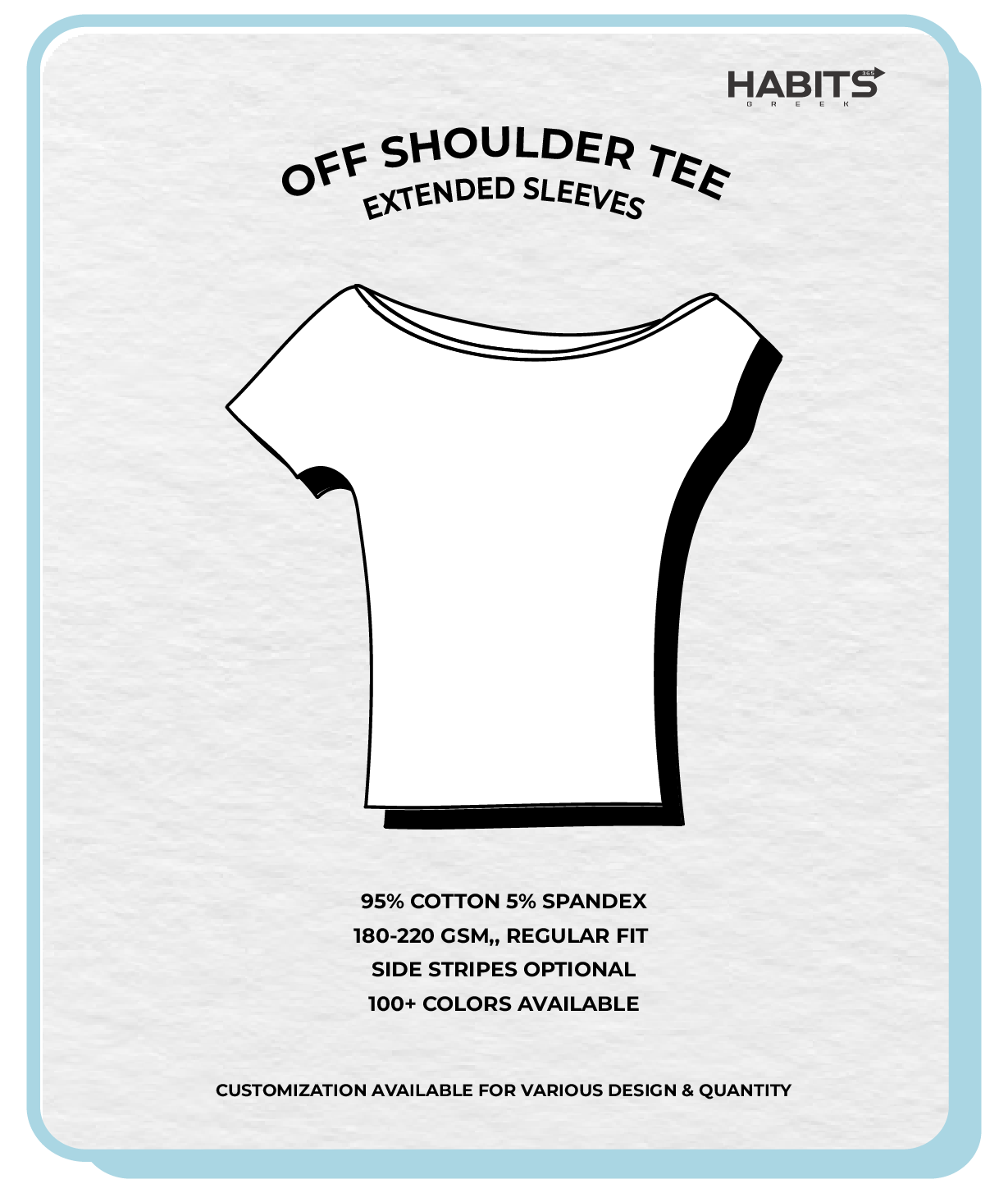 OFF SHOULDER TEE EXTENDED SLEEVED