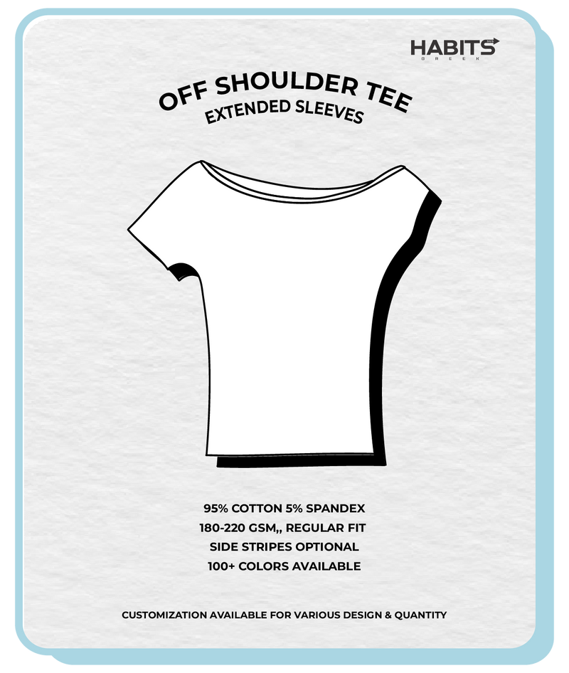 OFF SHOULDER TEE EXTENDED SLEEVED