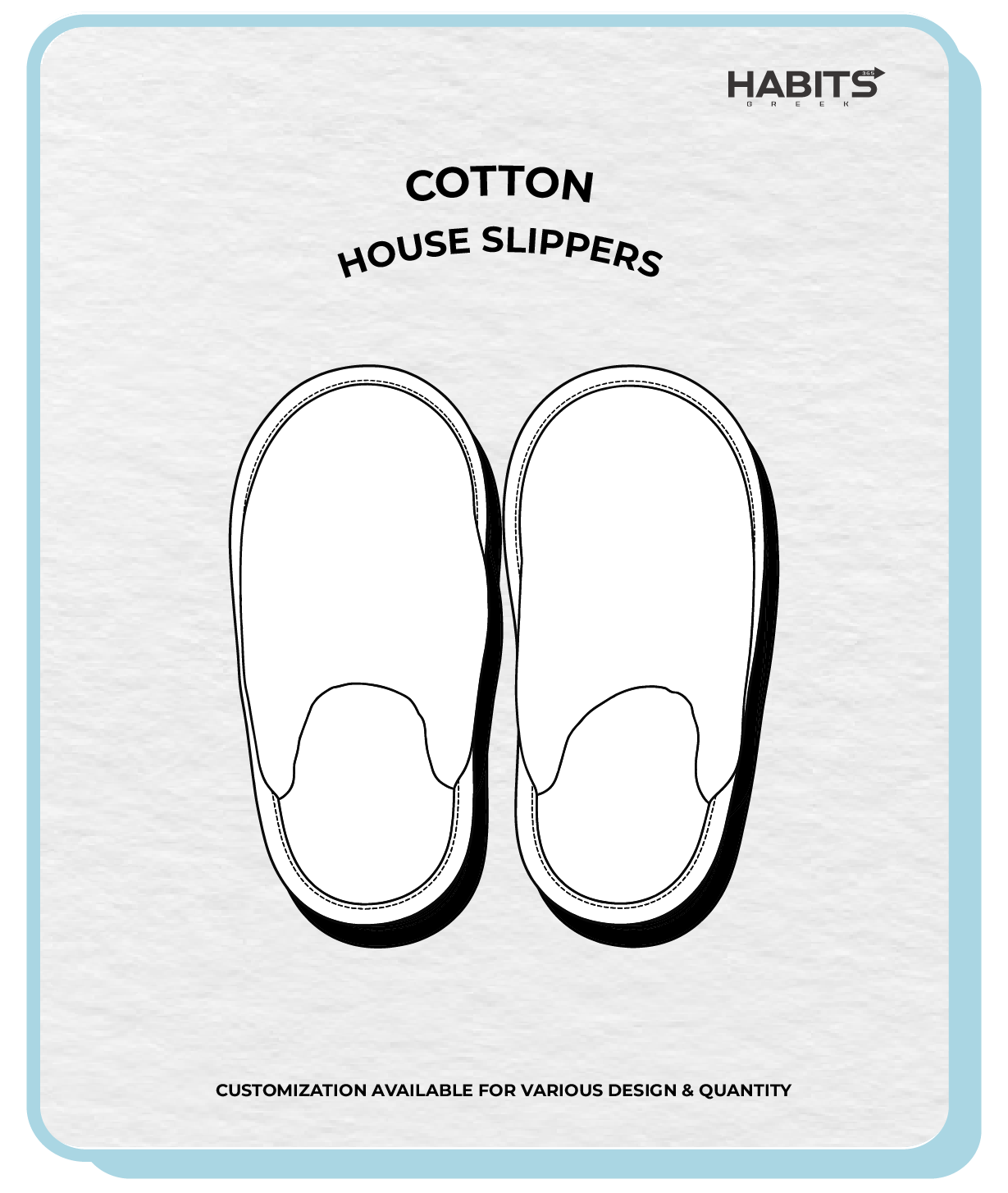 COTTON HOUSE SLIPPERS