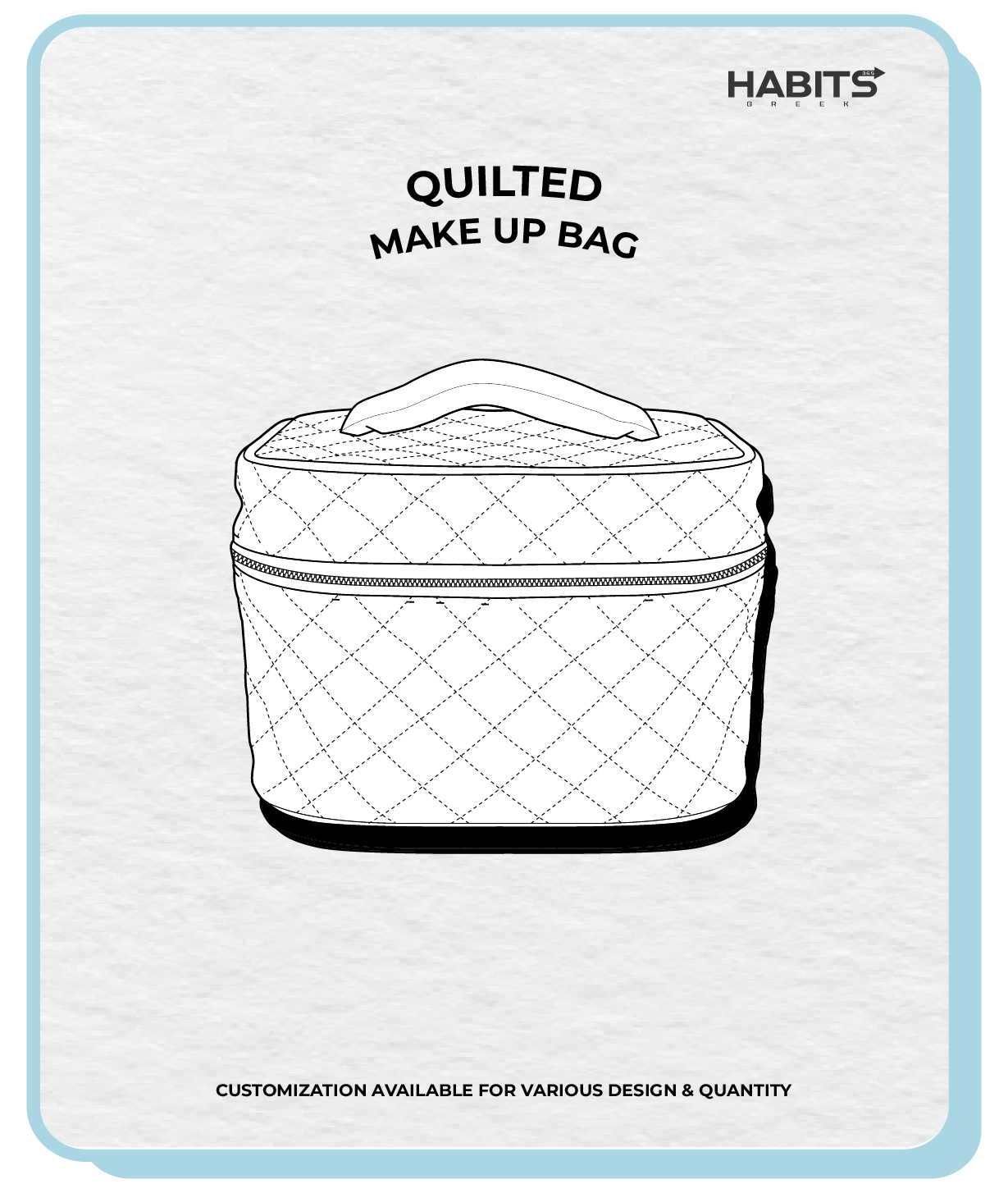 QUILTED MAKE UP BAG