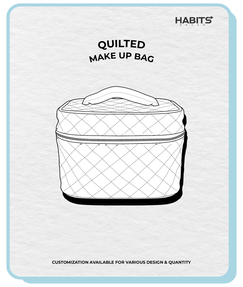 QUILTED MAKE UP BAG