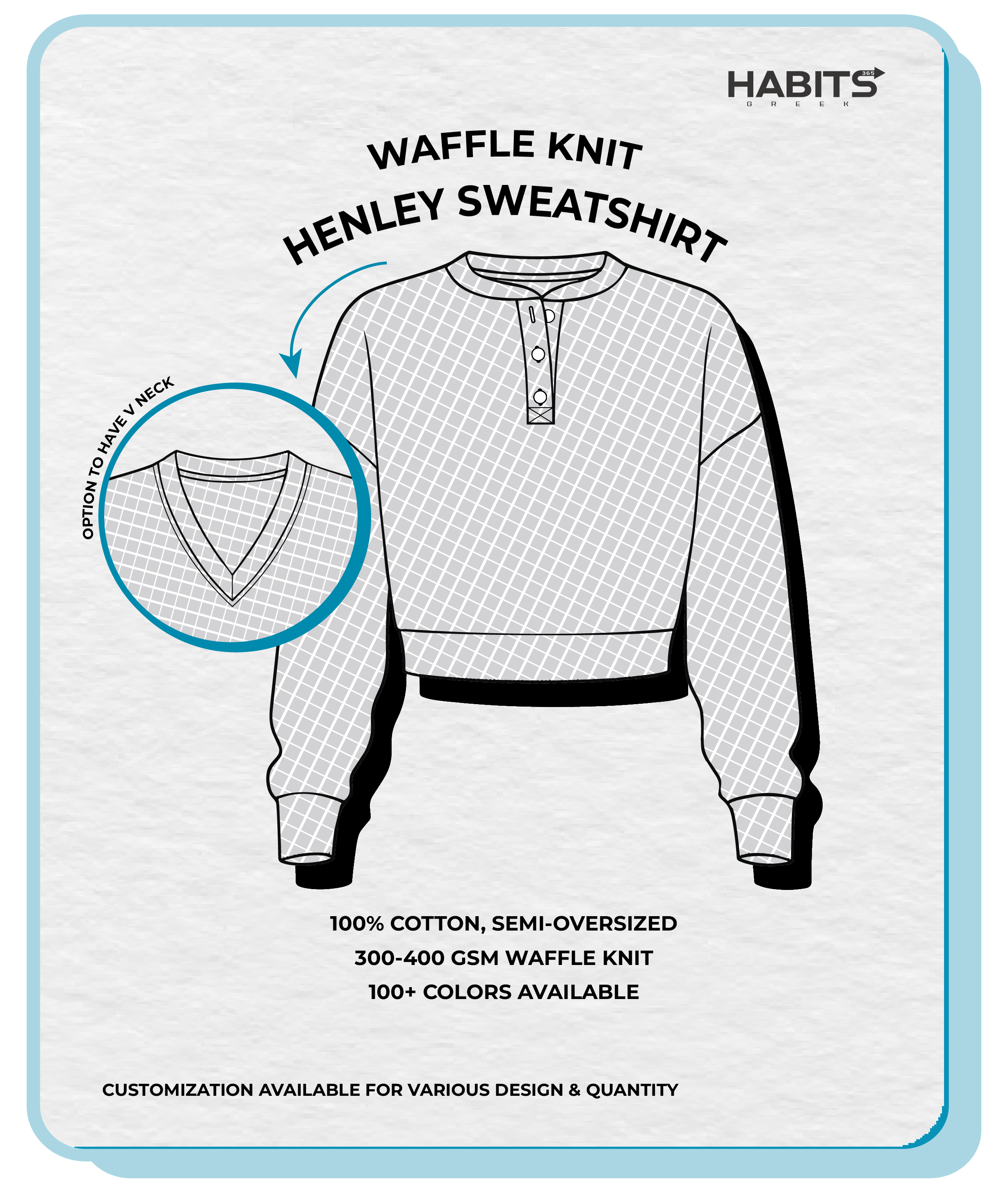 WAFFLE KNIT SWEATSHIRT