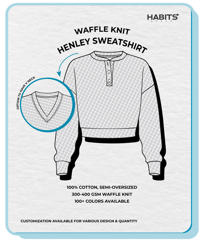 WAFFLE KNIT SWEATSHIRT