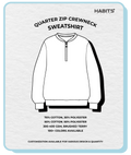 QUARTER ZIP CREWNECK SWEATSHIRT