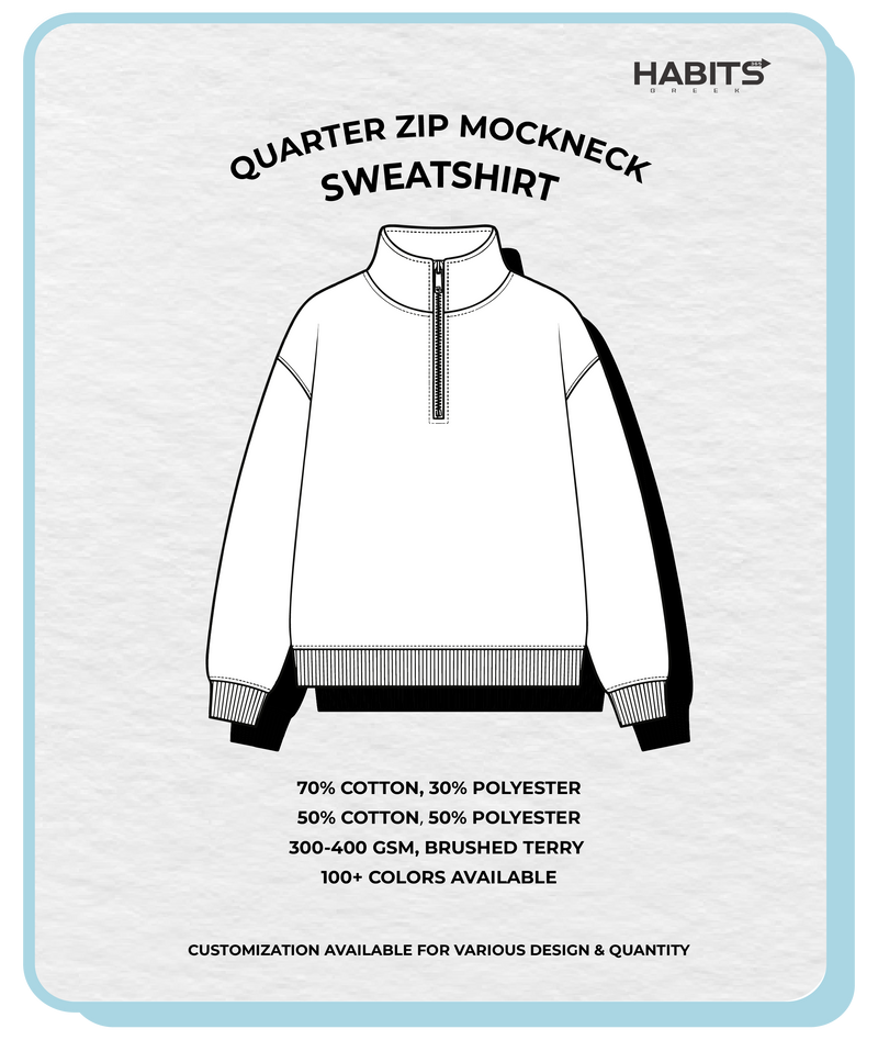 QUARTER ZIP MOCKNECK SWEATSHIRT