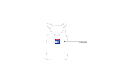 HG-1973-Dartmouth College-Kappa Delta Epsilon-White LOW SCOOP NECK TANK - FULL LENGTH