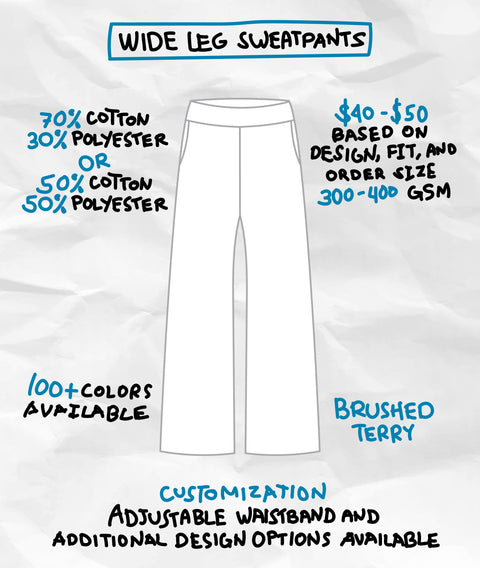 WIDE LEG SWEATPANTS