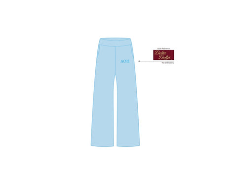 H3G-0172-West Virginia University-Alpha Omicron Pi-WIDE LEG SWEATPANTS