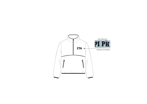 HG-2219-Colorado State University-Zeta Tau Alpha-HIGH-NECK QUARTER ZIP JACKET