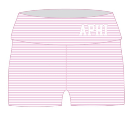 H3G-0303 - UM - Alpha Phi Fold Over Shorts