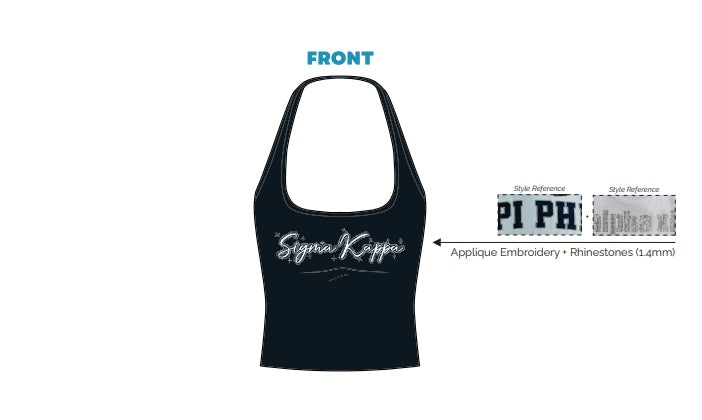 H3G-1078-California State University, Chico-Sigma Kappa-HALTER BACKLESS TANK