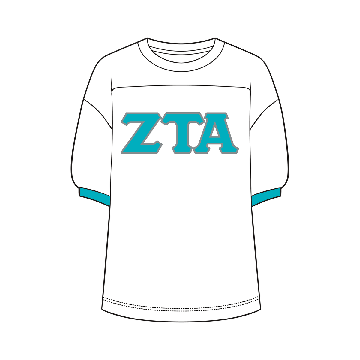 Bid Day Jersey Shirt - Zeta Tau Alpha