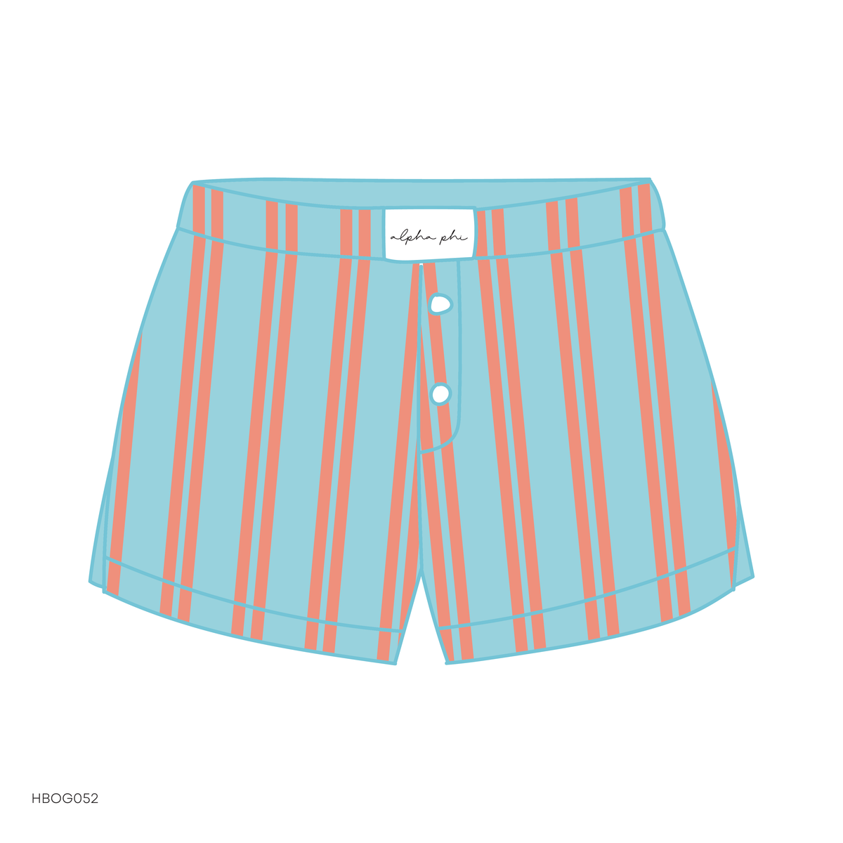 Boxer Shorts - HBOG052 - Tiffany Blue