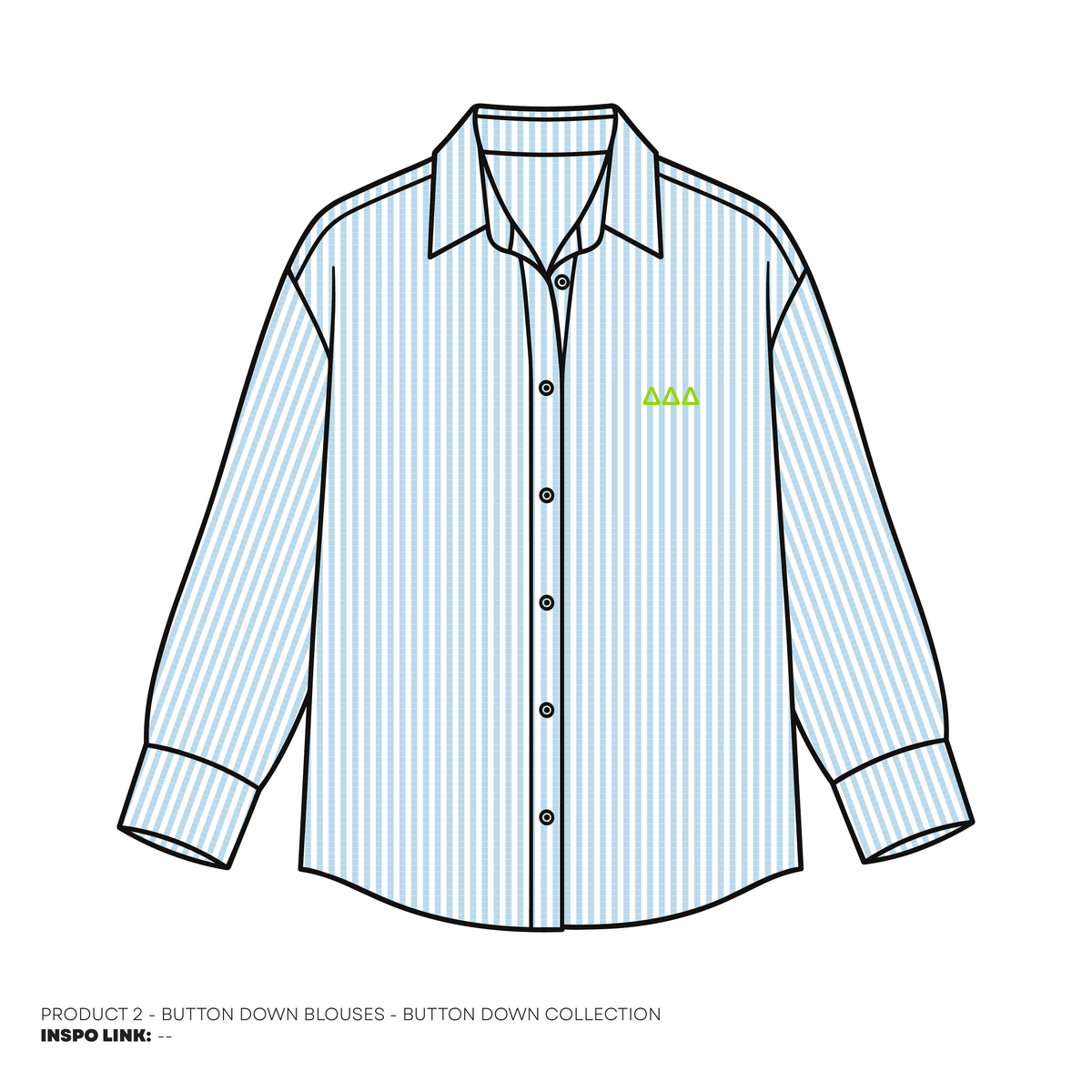 Button Downs - Classic Stripe - Baby Blue