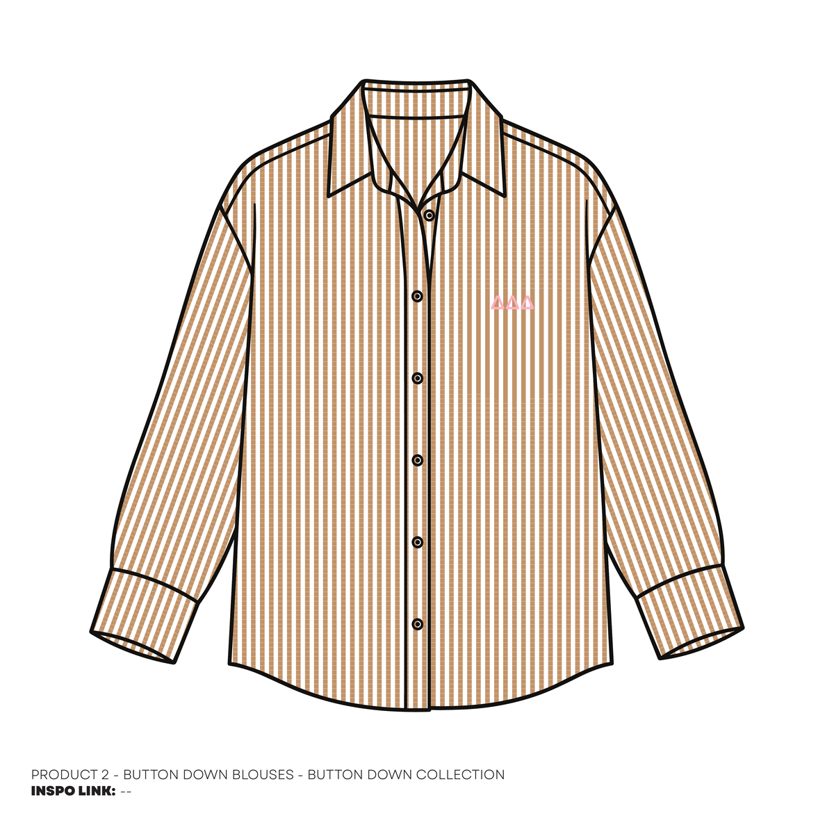Button Downs - Classic Stripe - Light Brown
