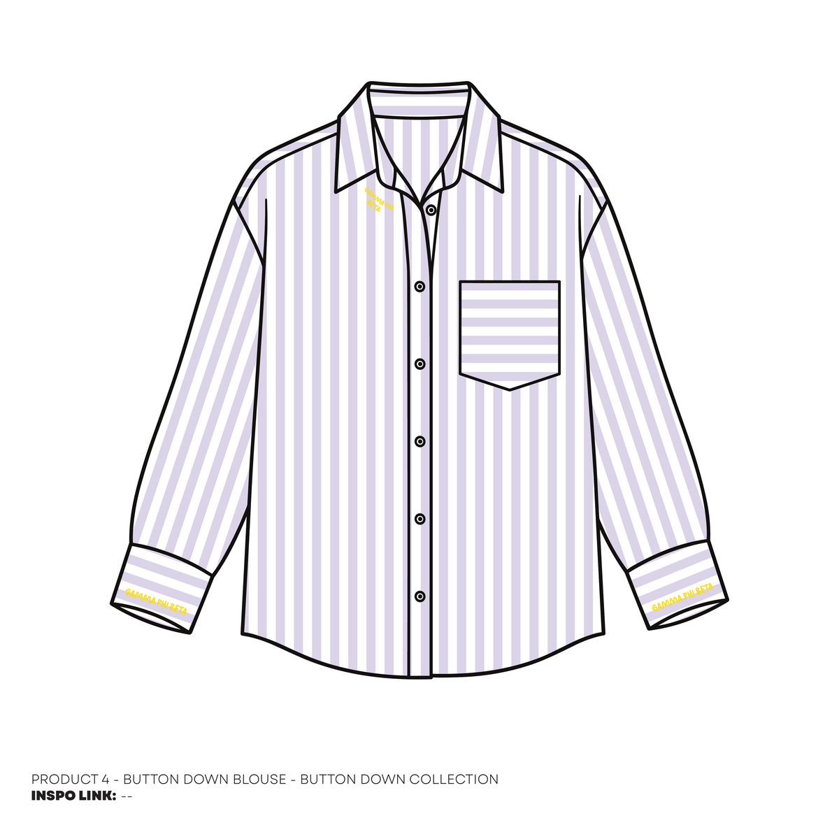 Button Downs - Embroidered Cuff - Lavender