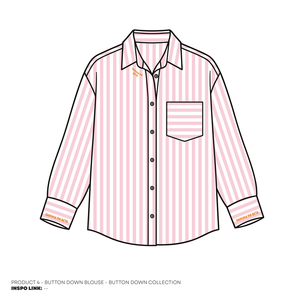 Button Downs - Embroidered Cuff - Pink