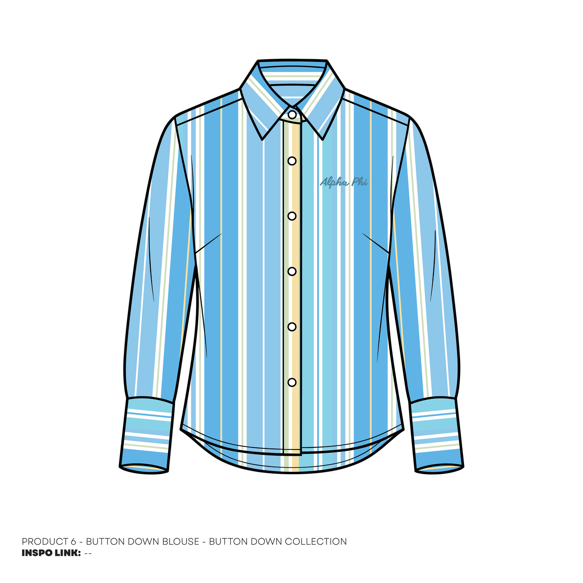 Button Downs - Striped - Blue