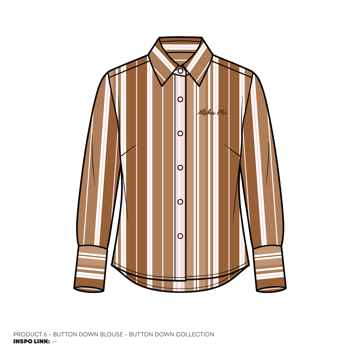 Button Downs - Striped - Brown