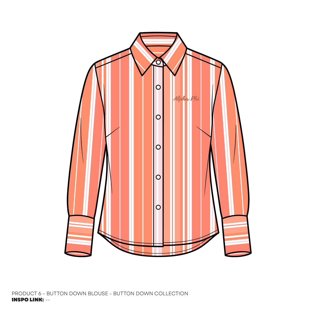 Button Downs - Striped - Peach