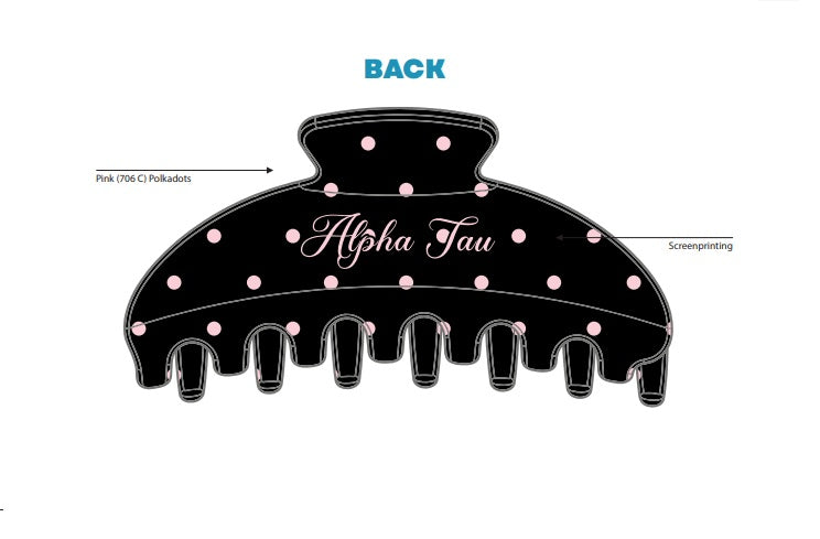 H3G-2619-James Madison University-Alpha Sigma Tau-Claw Clip