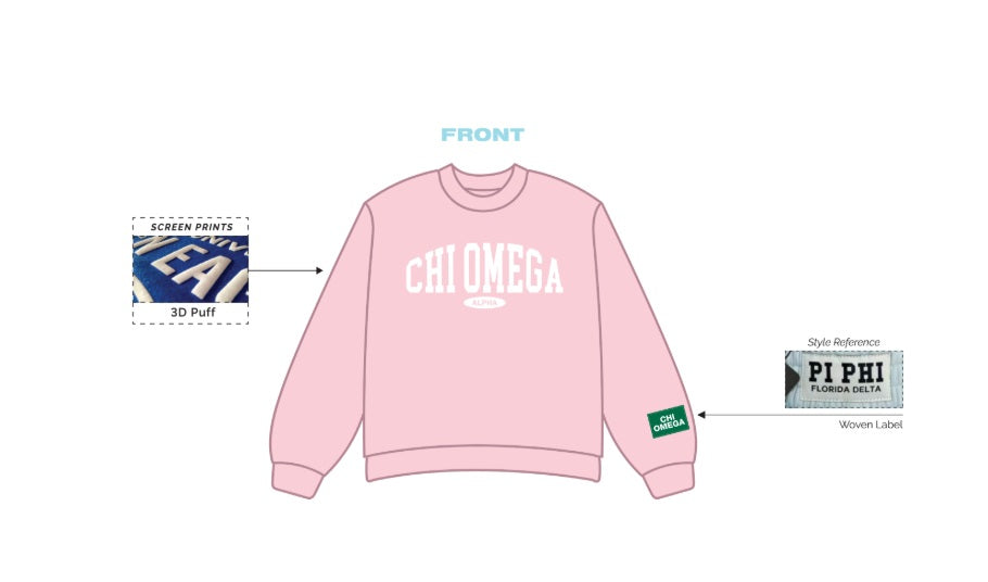H3G-1241 - University of Washington - Chi Omega - Crewneck
