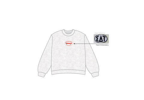 H3G-0566-Bucknell University-Kappa Kappa Gamma-Grey Crewneck