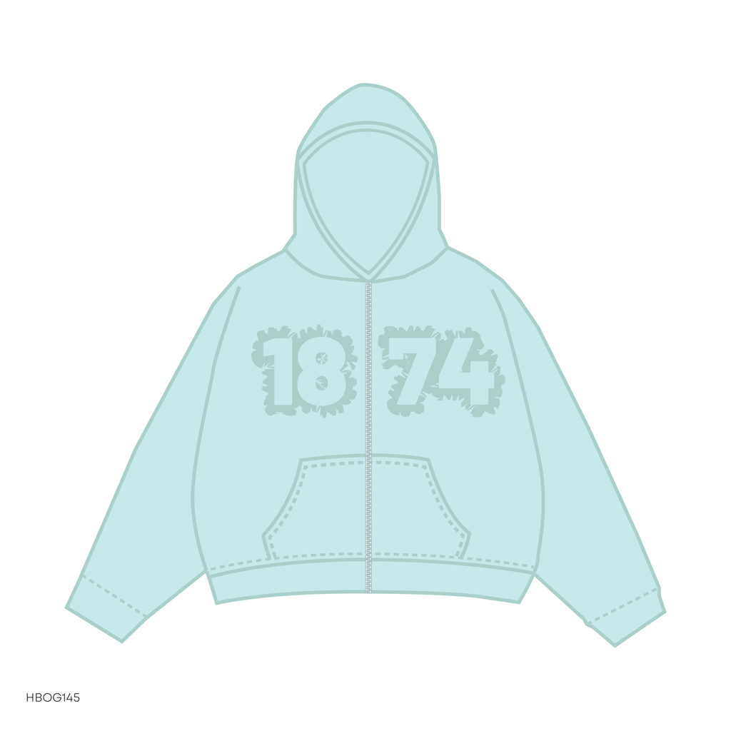Distressed Zip Up Sets - Baby Blue