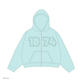 Distressed Zip Up Sets - Baby Blue