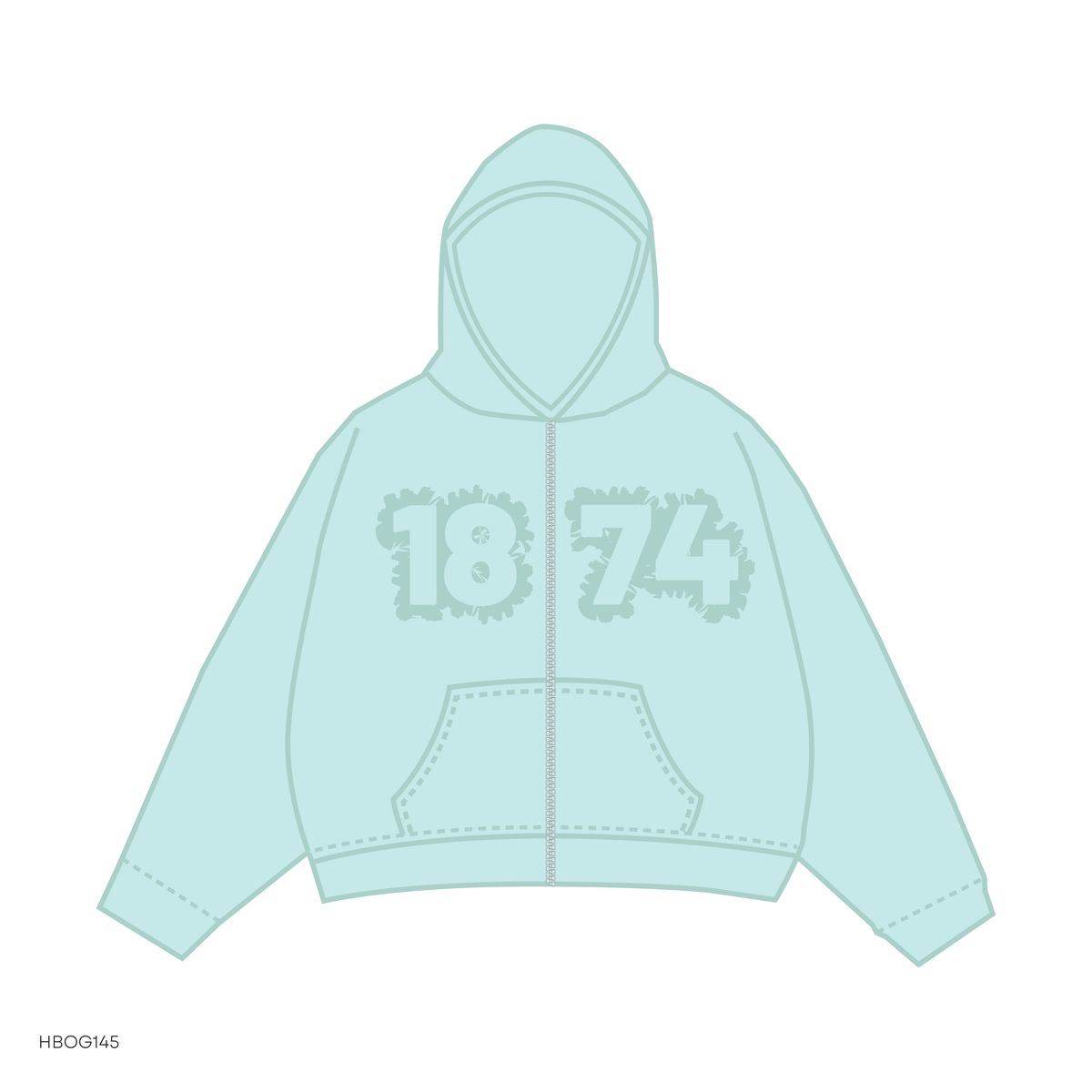 Distressed Zip Up Sets - Baby Blue
