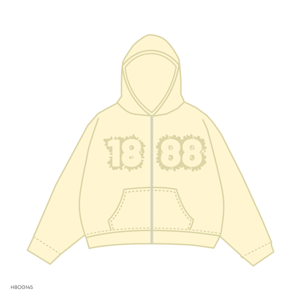 Distressed Zip Up Sets - Butter Yellow