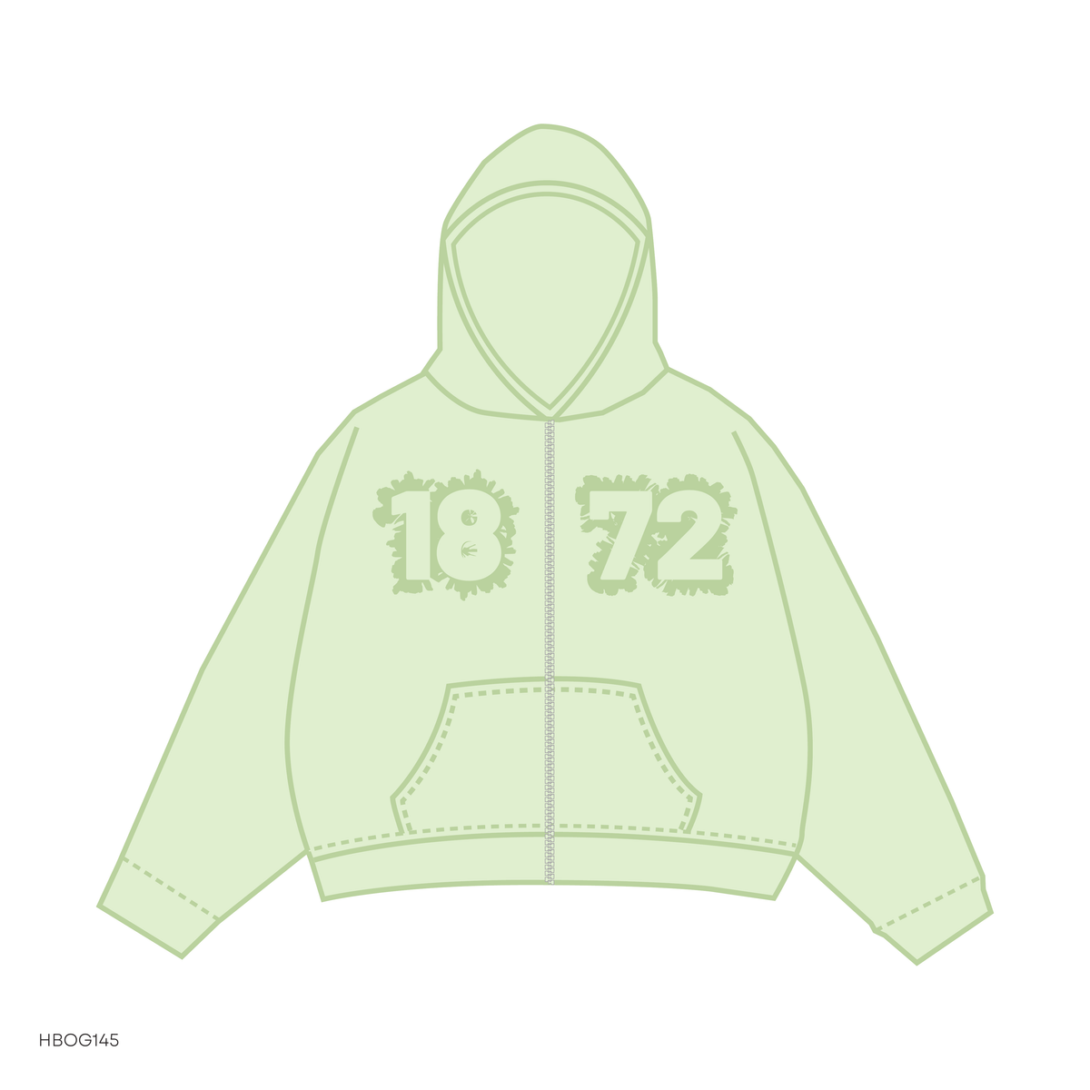 Distressed Zip Up Sets - Light Green