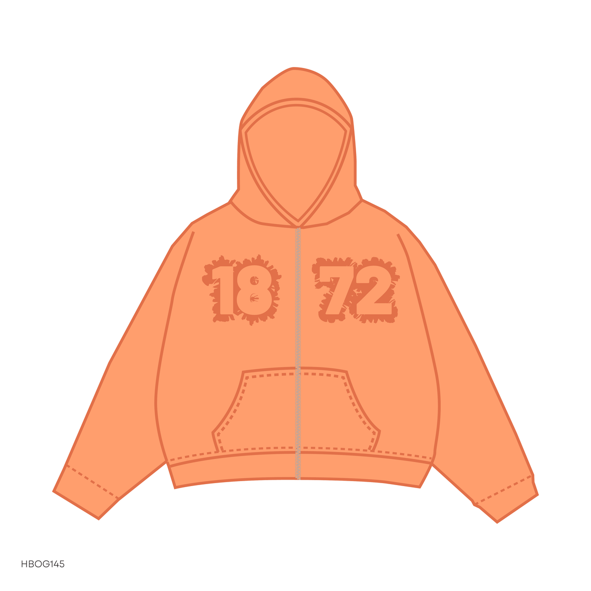 Distressed Zip Up Sets - Light Orange