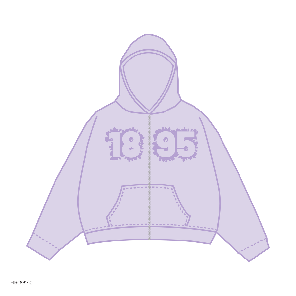 Distressed Zip Up Sets - Lilac