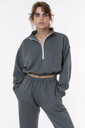 Los Angeles Apparel - Flex Fleece Crop Half-Zip - F396