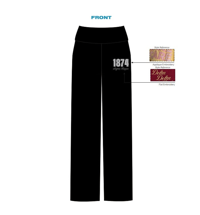H3G-1078-California State University, Chico-Sigma Kappa-FOLD OVER WIDE LEG PANTS