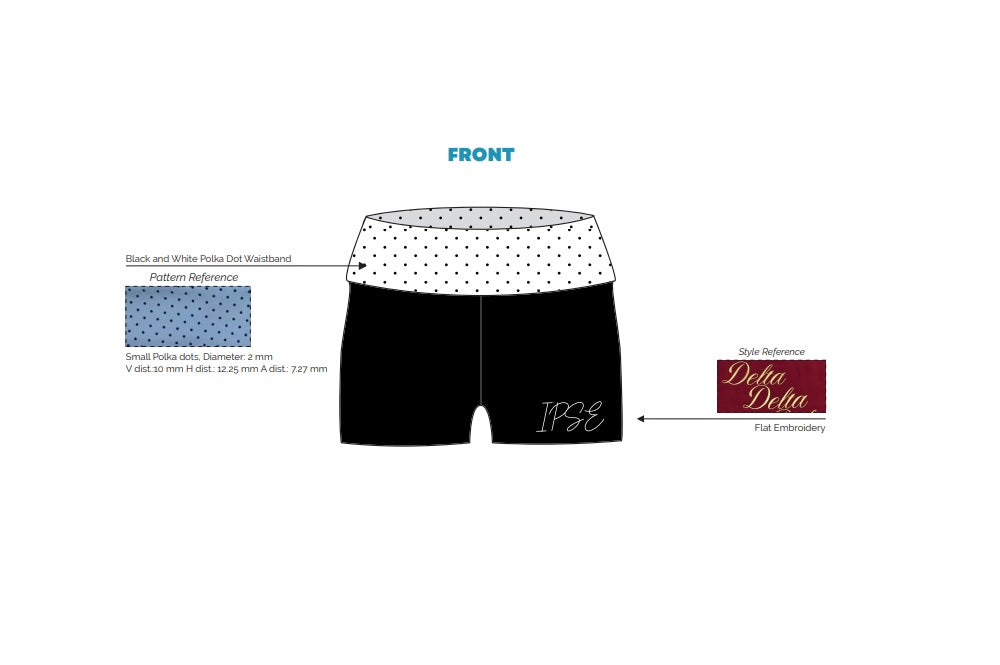 H3G-0741-University of Oregon-Lambda Sigma Gamma Sorority Incorporated-(Black & white) Shorts